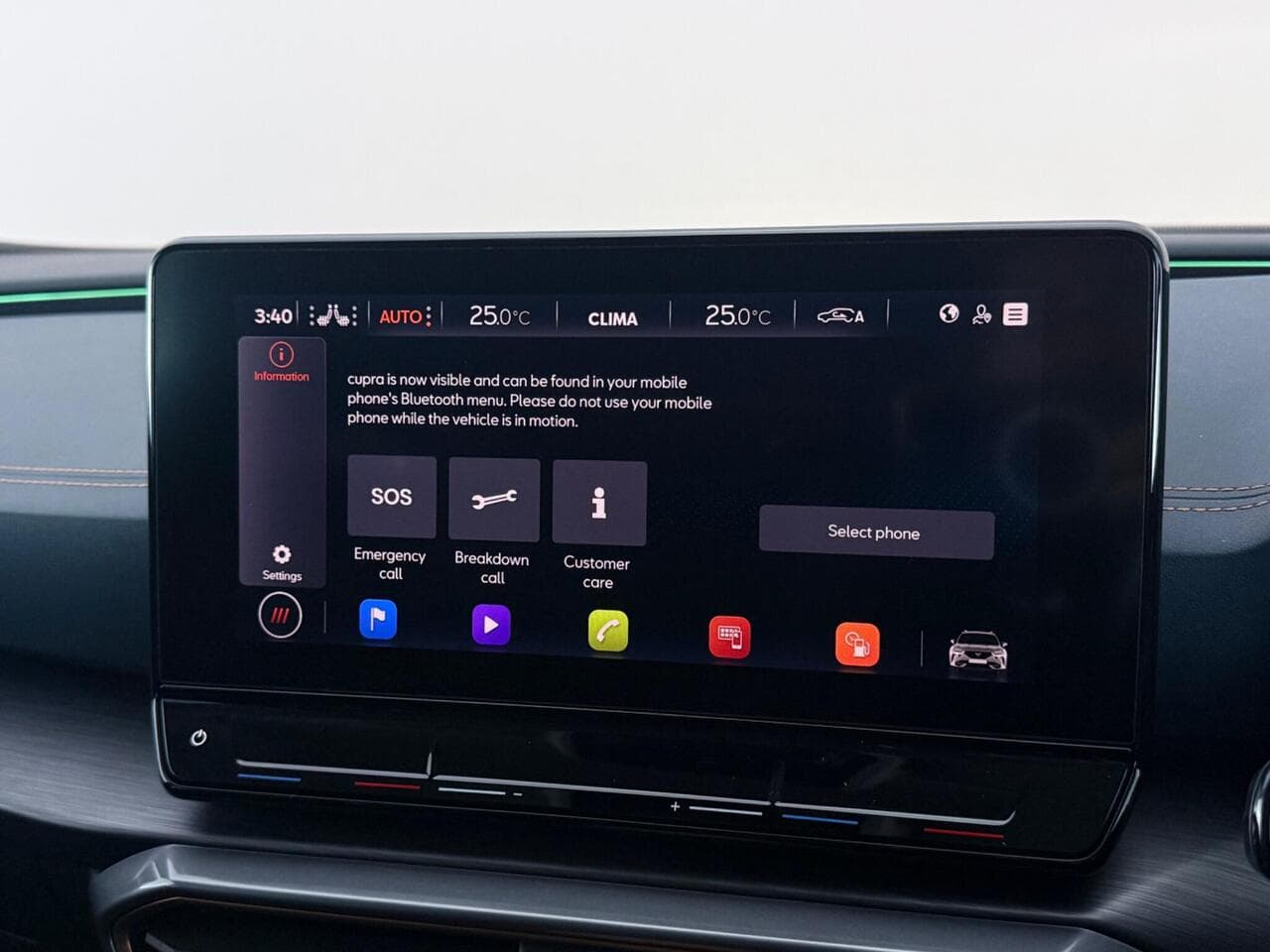 CUPRA Formentor thumbnail Infotainment System