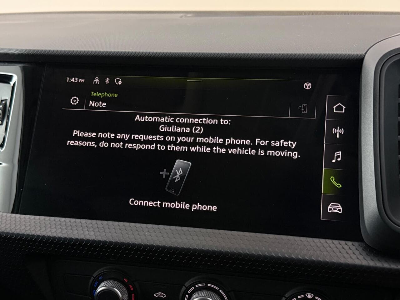 Audi A1 thumbnail Infotainment System