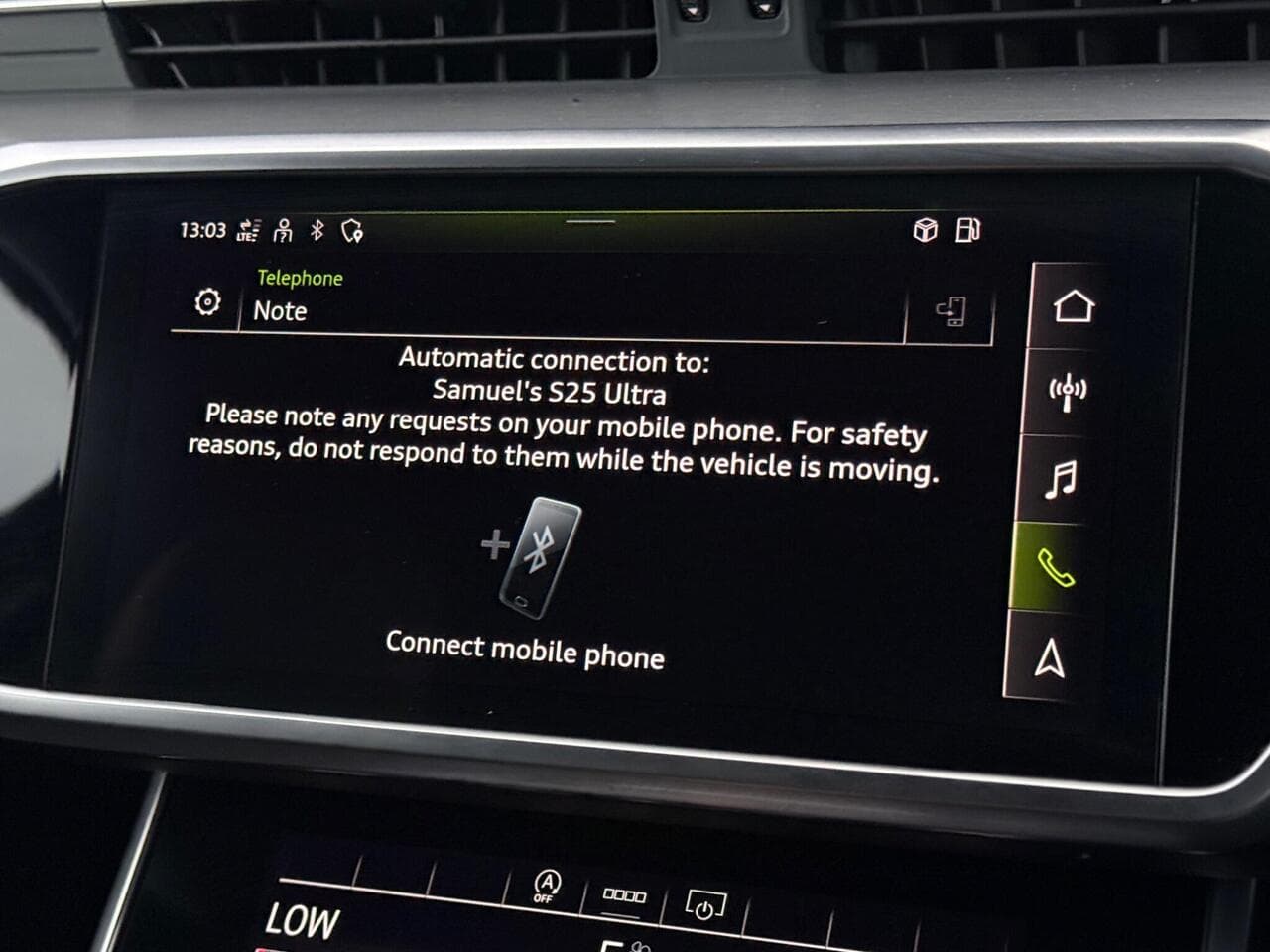 Audi A6 Saloon thumbnail Infotainment System