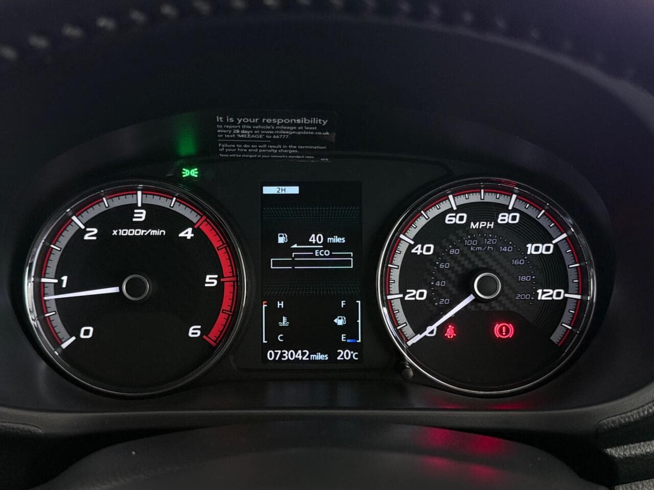 Mitsubishi L200 thumbnail Driver Instruments