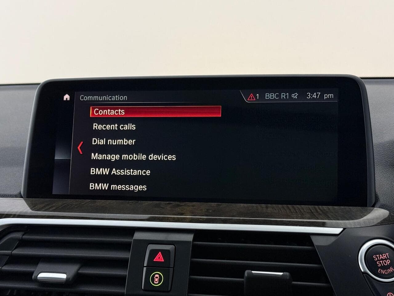BMW X3 thumbnail Infotainment System