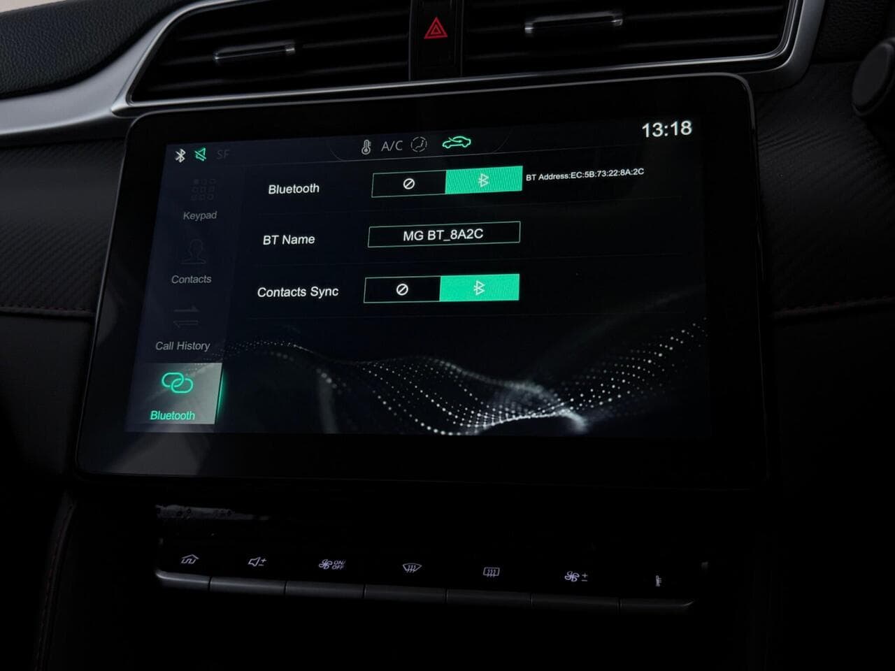 MG MG ZS thumbnail Infotainment System