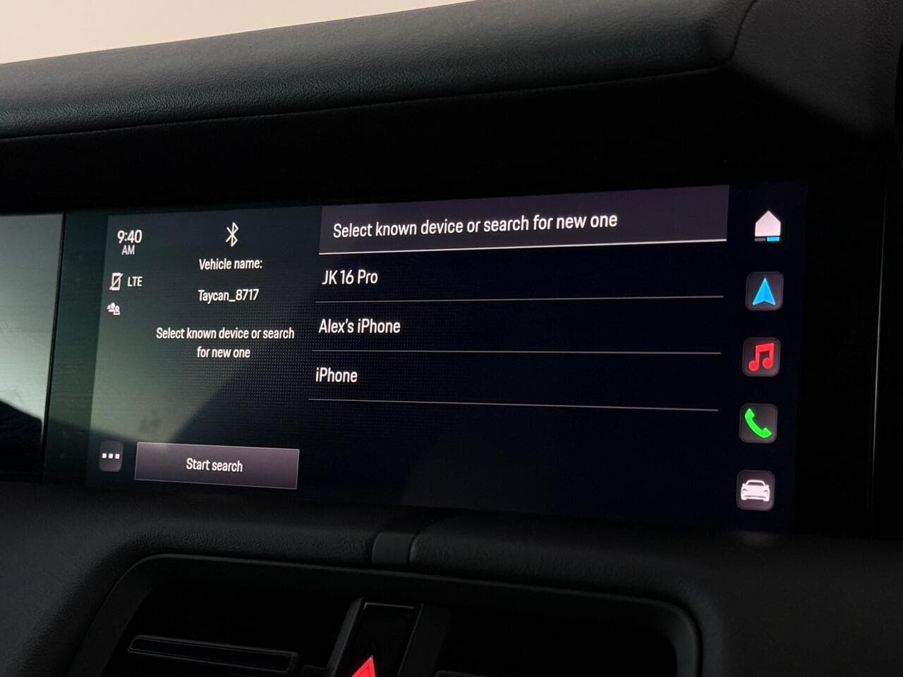 Porsche Taycan thumbnail Infotainment System