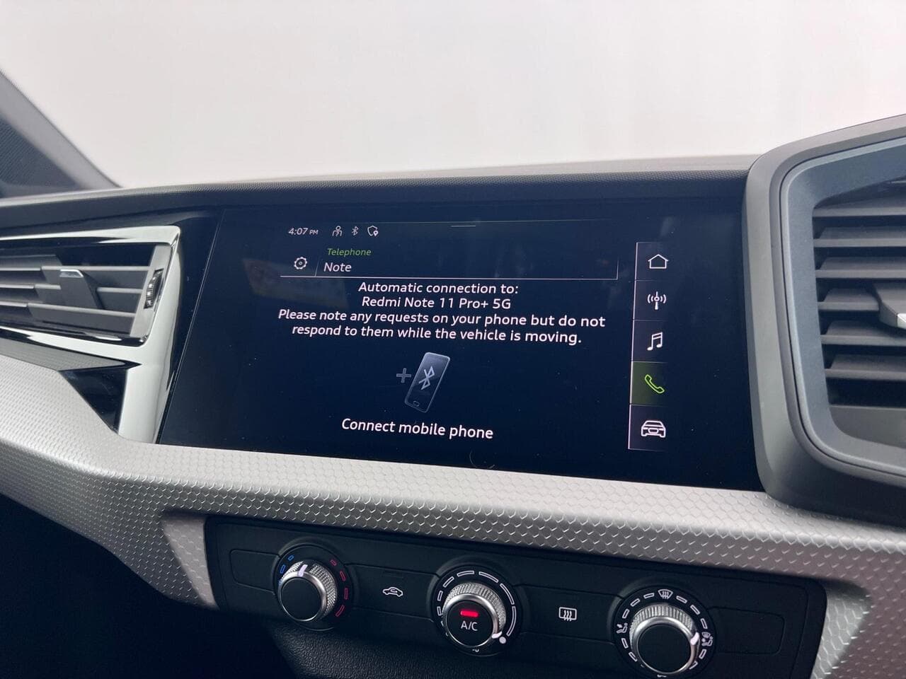 Audi A1 thumbnail Infotainment System